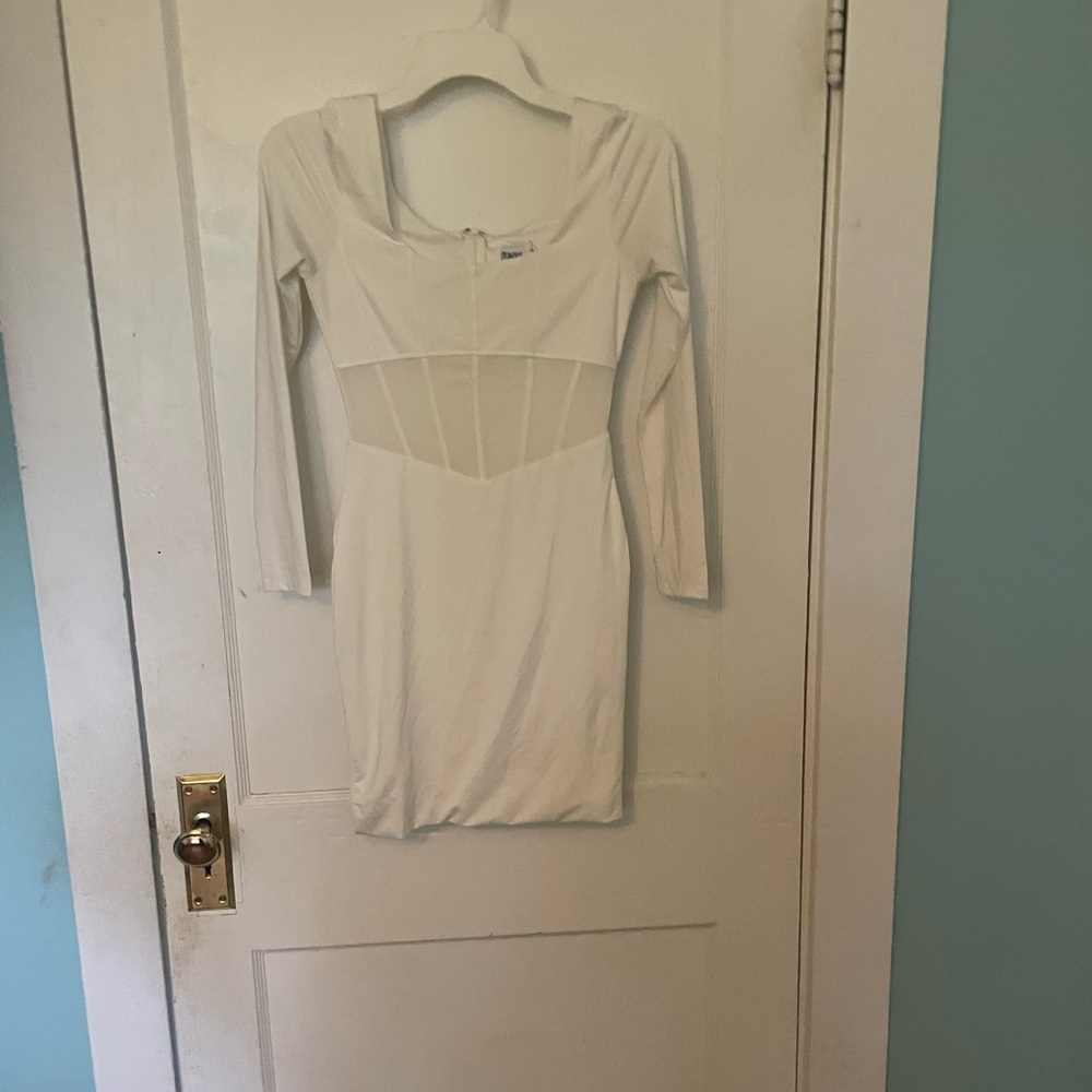 Princess Polly White Long Sleeve Dress